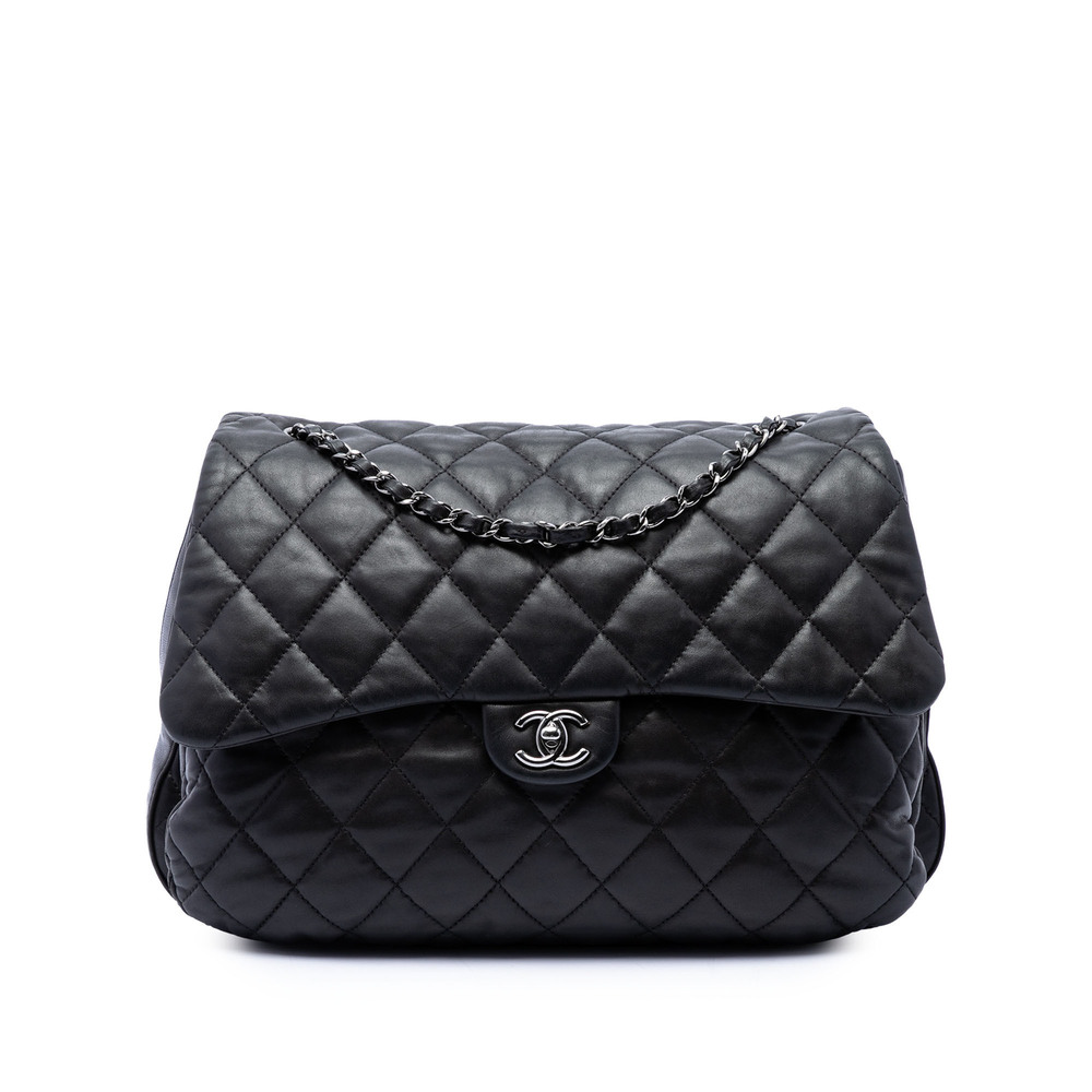 Pre-Loved Chanel Maxi Quilted Lambskin 3 Accordion Flap